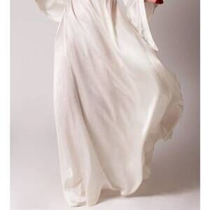 NEW MIGUELINA amora silk voile maxi dress in ivory